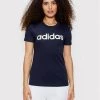 Καλύτερη πώληση 🎁 Adidas Γυναίκες T-shirts T-Shirt Loungewear Essentials Logo H07833 Σκούρο μπλε Slim Fit Σκούρο μπλε 💯