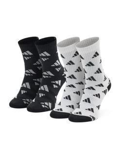 Τοπ 10 ✨ Adidas Γυναίκες Ψηλές Κάλτσες Κάλτσες Ψηλές Unisex Crew Aop 2 Pp HE2963 Λευκό Λευκό ⌛