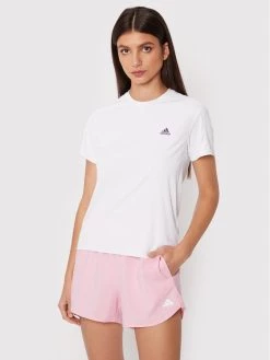 Εξοδος 👍 Adidas Γυναίκες Μπλουζάκια Τεχνικά Φανελάκι τεχνικό Run It HL1454 Λευκό Regular Fit Λευκό 😀