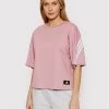 Νέος 💯 Adidas Γυναίκες T-shirts T-Shirt Future Icons 3-Stripes HE0313 Ροζ Loose Fit Ροζ ❤️