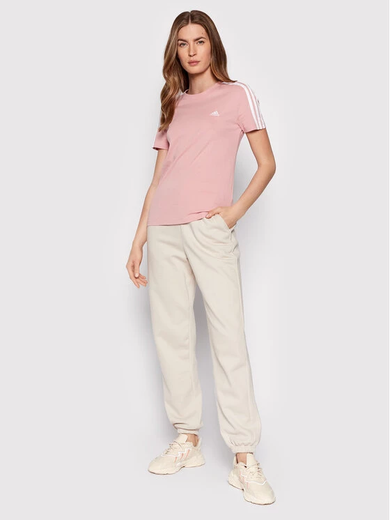 Φτηνός ???? Adidas Γυναίκες T-shirts T-Shirt Essentials 3-Stripes HF7236 Ροζ Slim Fit Ροζ ???? 2 Φτηνός ???? Adidas Γυναίκες T-shirts T-Shirt Essentials 3-Stripes HF7236 Ροζ Slim Fit Ροζ ???? - Image 2