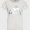 Ολοκαίνουργιο ???? Adidas Γυναίκες T-shirts T-Shirt Essentials Logo HL2032 Μπεζ Regular Fit Μπεζ ????