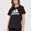 Φτηνός 🔔 Adidas Γυναίκες T-shirts T-Shirt Essentials Logo Boyfriend GL0781 Μαύρο Loose Fit Μαύρο 🤩