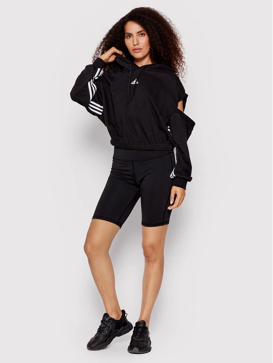 Flash Sale 🧨 Adidas Γυναίκες Μπλούζες Μπλούζα Hyperglam 3-Stripes HC8817 Μαύρο Loose Fit Μαύρο 💯 2 Flash Sale 🧨 Adidas Γυναίκες Μπλούζες Μπλούζα Hyperglam 3-Stripes HC8817 Μαύρο Loose Fit Μαύρο 💯 - Image 2