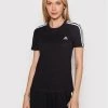 Η καλύτερη συμφωνία ???? Adidas Γυναίκες T-shirts T-Shirt Loungewear Essentials 3-Stripes GL0784 Μαύρο Slim Fit Μαύρο ????