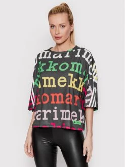 Κουπόνι 🔥 Adidas Γυναίκες Μπλουζάκια Μπλουζάκι MARIMEKKO HG6327 Μαύρο Loose Fit Μαύρο 😉