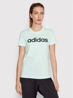 Κουπόνι 😀 Adidas Γυναίκες T-shirts T-Shirt Essentials HC9271 Πράσινο Slim Fit Πράσινο 💯