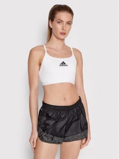 Νέος 😀 Adidas Γυναίκες Αθλητικά Σουτιέν Αθλητικό σουτιέν Aeroreact Training HC5416 Λευκό Λευκό ❤️