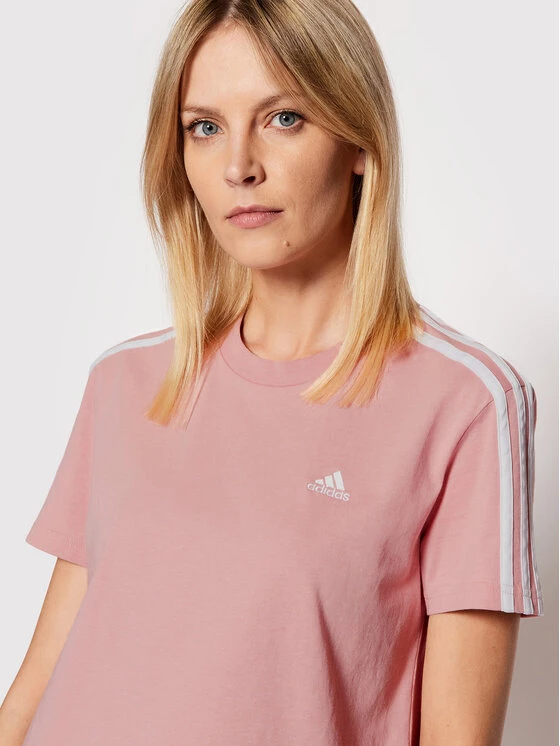 Αγορά 🔔 Adidas Γυναίκες T-shirts T-Shirt Essentials Loose 3-Stripes HF7245 Ροζ Relaxed Fit Ροζ 😍 4 Αγορά 🔔 Adidas Γυναίκες T-shirts T-Shirt Essentials Loose 3-Stripes HF7245 Ροζ Relaxed Fit Ροζ 😍 - Image 4