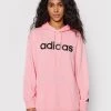 Flash Sale ???? Adidas Γυναίκες Μπλούζες Μπλούζα Linear Ov HD1754 Ροζ Loose Fit Ροζ ????