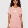 Καλύτερη πώληση ???? Adidas Γυναίκες T-shirts T-Shirt HD1790 Ροζ Regular Fit Ροζ ????