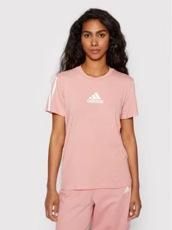 Καλύτερη πώληση 💯 Adidas Γυναίκες T-shirts T-Shirt HD1790 Ροζ Regular Fit Ροζ 🎁