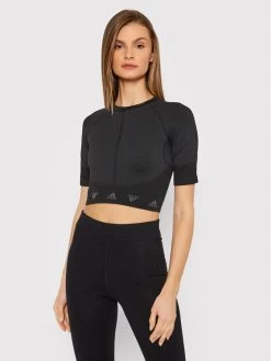 Καλύτερη πώληση 🔥 Adidas Γυναίκες Μπλουζάκια Τεχνικά Φανελάκι τεχνικό Aeroknit HA8994 Μαύρο Slim Fit Μαύρο 🌟