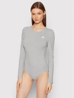 Φτηνός 🌟 Adidas Γυναίκες Κορμάκια κορμάκι Essentials Studio HA6605 Γκρι Tight Fit Γκρι 😉