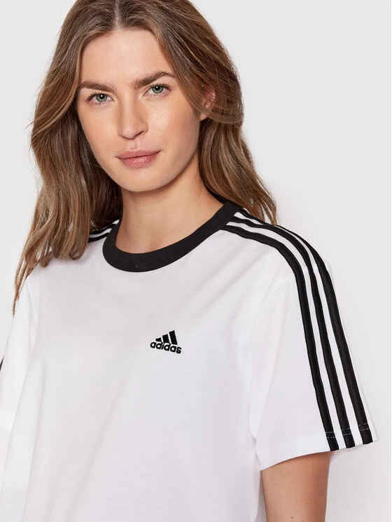 Φτηνός ✨ Adidas Γυναίκες T-shirts T-Shirt Essentials H10201 Λευκό Relaxed Fit Λευκό 🛒 4 Φτηνός ✨ Adidas Γυναίκες T-shirts T-Shirt Essentials H10201 Λευκό Relaxed Fit Λευκό 🛒 - Image 4