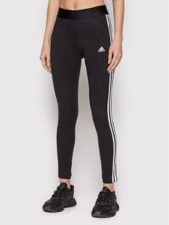 Προϋπολογισμός 🌟 Adidas Γυναίκες Κολάν Loungewear Essentials 3-Stripes GL0723 Μαύρο Extra Slim Fit Μαύρο ✔️