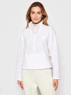 Τοπ 10 🔥 Adidas Γυναίκες Μπουφάν Anorak Μπουφάν για τρέξιμο Primeblue Adapt Running GP6485 Λευκό Regular Fit Λευκό 👍