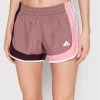 Φτηνός ???? Adidas Γυναίκες Αθλητικά Σορτς Αθλητικό σορτς Marathon 20 Colourblock HL1452 Μωβ Slim Fit Μωβ ❤️