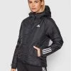 Ολοκαίνουργιο ❤️ Adidas Γυναίκες Πουπουλένια Μπουφάν Μπουφάν πουπουλένιο Itavic 3-Stripes GU3957 Μαύρο Regular Fit Μαύρο ????